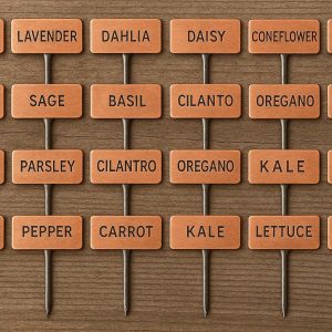 Copper Plant Labels Set of 25 Weatherproof Metal Garden Tags with Steel Stakes for Labeling Flowers Herbs and Vegetables Outdoor Decor