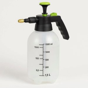 Translucent Garden Pump Sprayer 1.5L Handheld Compression Sprayer with Safety Valve and Graduated Scale for Chemical Spraying and Home Use