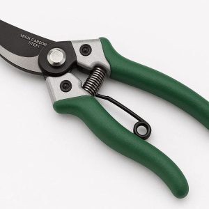 Professional Bypass Pruning Shears High Carbon Steel Garden Scissors with Safety Lock and Ergonomic Non Slip Handles for Trimming Branches Green