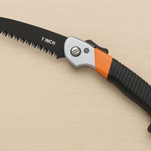 Garden Pruning Saw with Folding Blade 7 Inch Triple Cut Teeth Hand Saw for Wood Tree Trimming and Camping with Secure Locking Mechanism