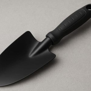 Heavy Duty Garden Trowel with Ergonomic Gel Grip Handle Rust Resistant Polished Aluminum Hand Shovel for Digging Planting and Weeding Black