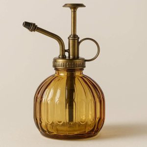 Glass Plant Mister Spray Bottle 7oz Vintage Style Decorative Water Pressure Sprayer with Top Pump for Succulents Terrariums and Air Plants